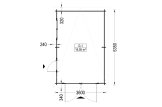 Holzgarage mit Flachdach MODERN (34 mm), 3,6x5,4 m, 20 m² specification 1