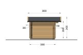 Gartenhaus aus Holz WISSOUS (44 mm), 4x3 m, 12 m² specification 3