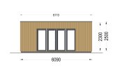Gartenhaus aus Holz PREMIUM (Isoliert, 34 mm + Holzverschalung), 6x3 m, 18 m² specification 2