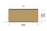 Gartenhaus aus Holz PREMIUM S (Extra Isoliert, 34 mm + Holzverschalung), 6x4 m, 24 m² specification 4