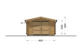 Holzgarage CLASSIC (34 mm), 4 x 7.5 m, 30 m² specification 2