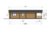 B-Ware: Blockbohlenhaus mit Terrasse DONNA S (Extra Isoliert, 44+44 mm), 63 m² + 11.5 m² specification 3