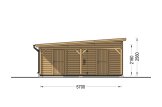 Carport aus Holz mit Schuppen MODERN DUO, 5.95x7.5 m specification 5