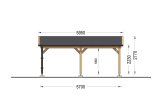 Carport aus Holz CLASSIC, 5x5.7 m specification 3