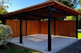 Carport aus Holz mit L-förmiger Wand LUNA DUO F, 6x6 m customer 1