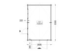 Holzgarage CLASSIC (34 mm), 3,6 x 5,4 m, 20 m² specification 1