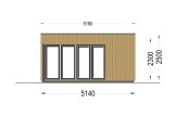 Gartenhaus aus Holz PREMIUM (Isoliert, 34 mm + Holzverschalung), 5x4 m, 20 m² specification 2