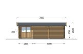 Carport aus Holz CLASSIC 4x5 m mit Schuppen, 4x2,5 m (44 mm) specification 2