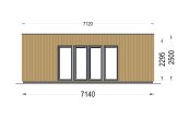 Gartenhaus aus Holz PREMIUM (Extra Isoliert, 34 mm + Holzverschalung), 7x4 m, 28 m² specification 2
