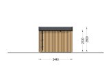 Gartensauna SERENE (34 mm + Holzverschalung), 3.3x2.5 m, 4.95 m² specification 4