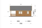 Kleines Holzhaus mit Schlafboden ANGERS S (34+34 mm), 36 m² + 19 m² Terrasse specification 6