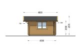 Gartenhaus aus Holz DREUX (44 mm), 5x4 m, 20 m² specification 5