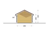 Holzgarage MIRA (66 mm + Holzverschalung), 4x6 m, 20 m² specification 4
