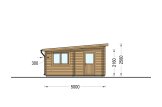 Doppelgarage aus Holz mit Flachdach MODERN DUO (44 mm), 6x5 m, 30 m² specification 3