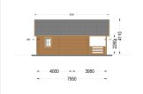 Kleines Holzhaus mit Schlafboden ANGERS S (34+34 mm), 36 m² + 19 m² Terrasse specification 4