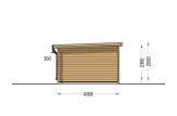 Carport aus Holz mit Schuppen MODERN, 8x4 m specification 2