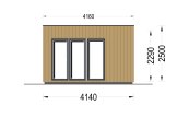 Gartenhaus aus Holz PREMIUM S (Extra Isoliert, 34 mm + Holzverschalung), 4,1x2,4 m, 10 m² specification 2