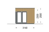 Gartenhaus aus Holz PREMIUM (34 mm + Holzverschalung), 3x3 m, 9 m² specification 3