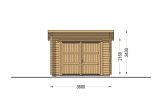 Holzgarage mit Flachdach MODERN S (44 mm), 3,6x5,4 m, 20 m² specification 2
