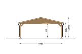 Carport aus Holz CLASSIC TRIO, 5.95x8.95 m specification 2