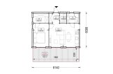 Holzhaus ANGELA (44 mm + Holzverschalung), 43 m² specification 1