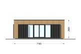 Gartenhaus aus Holz PREMIUM (34 mm + Holzverschalung), 7x4 m, 25 m² specification 2