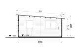 Holzgarage mit Flachdach MODERN (34 mm), 3,6x5,4 m, 20 m² specification 6