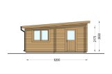 Holzgarage mit Flachdach MODERN (34 mm), 3,6x5,4 m, 20 m² specification 3