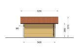 Holzgarage MIRA (66 mm + Holzverschalung), 3x5 m, 16 m² specification 5