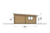 Doppelgarage aus Holz mit Flachdach MODERN DUO (44 mm), 6x6 m, 36 m² specification 5