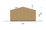 Gartenhaus aus Holz PIA S (34 mm + Holzverschalung), 5x5 m, 25 m² specification 4