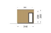 Gartenhaus aus Holz PREMIUM (Isoliert, 34 mm + Holzverschalung), 5x3 m, 15 m² specification 3