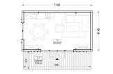 Gartenhaus aus Holz PREMIUM (34 mm + Holzverschalung), 7x4 m, 25 m² specification 1