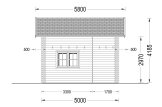 Kleines Holzhaus AVIGNON S (Extra Isoliert, 44+44 mm), 20 m² + 16 m² Schlafboden specification 4