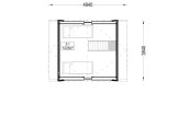 Kleines Holzhaus SARA (34 mm + Holzverschalung), 20 m² specification 2