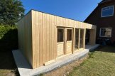 Gartenhaus aus Holz Mit Terrasse PREMIUM (Extra Isoliert, 34 mm + Holzverschalung), 5x3 m, 15 m² + 9 m² customer 1