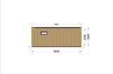 Kleines Holzhaus PREMIUM (Extra Isoliert, 34 mm + Holzverschalung), 6,5x4,5 m, 30 m² specification 4