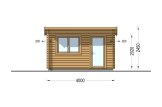 Gartenhaus aus Holz mit Flachdach DREUX F (34 mm), 4x3 m, 12 m² specification 2