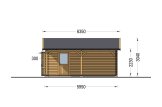 Holzgarage MULTI (44 mm), 4x6 m mit Carport 3x6 m specification 5