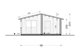 Gartenhaus aus Holz mit Terrasse OLIVIA S (34+34 mm), 6x6 m, 27 m² + 8 m² Terrasse specification 6