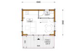 Kleines Holzhaus SARA (Isoliert, 34 mm + Holzverschalung), 20 m² specification 1