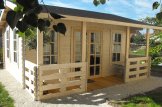 Gartenhaus aus Holz ROYAL (Isoliert, 44+44 mm), 5x5 m, 25 m² customer 1