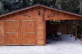 Holzgarage MULTI (44 mm), 4x6 m mit Carport 3x6 m customer 3
