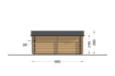 Doppelgarage aus Holz mit Flachdach MODERN DUO (44 mm), 6x5 m, 30 m² specification 4