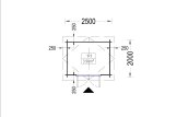 Gartenhaus aus Holz NANO (28 mm), 2,5x2 m, 5 m² specification 1