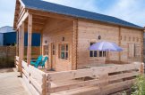 Kleines Holzhaus mit Schlafboden ANGERS (34+34 mm), 36 m² + 18 m² Terrasse customer 2