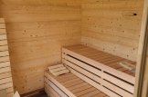 Gartensauna DELLA (34 mm + Holzverschalung), 2,6 x 2,1 m, 3,8 m² mit Terrasse 3 m² customer 2