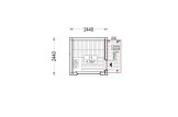 Gartensauna OKO (34 mm + Holzverschalung), 2.3x2.3 m, 4.1 m² specification 1