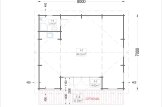Kleines Holzhaus MILA (44 mm), 56 m² specification 1