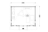 Gartenhaus aus Holz ESSEX (34 mm), 5x4 m, 18 m² specification 1